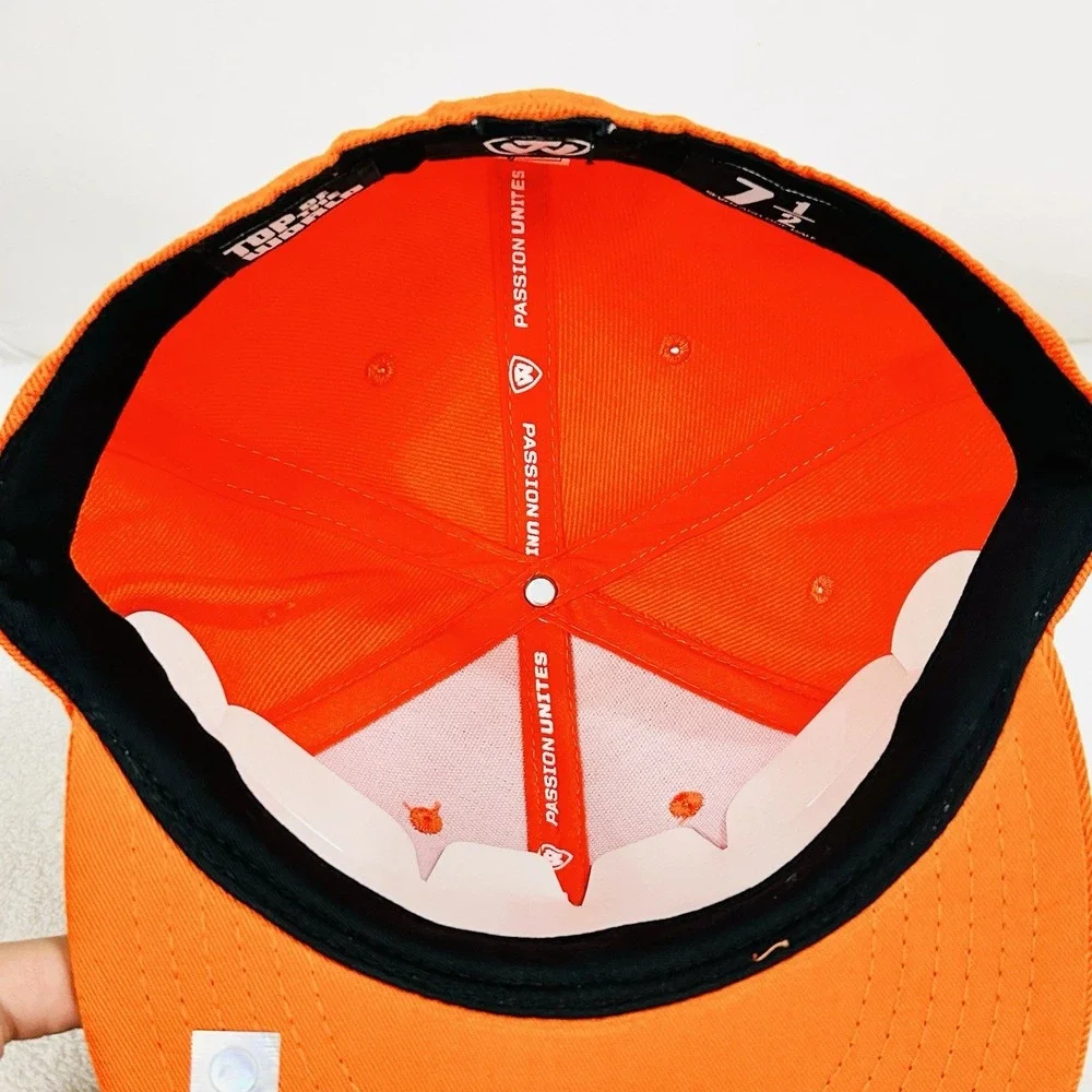 Clemson Tigers Top of the World Wool Fitted Hat Cap 7 1/2 Orange NCAA College